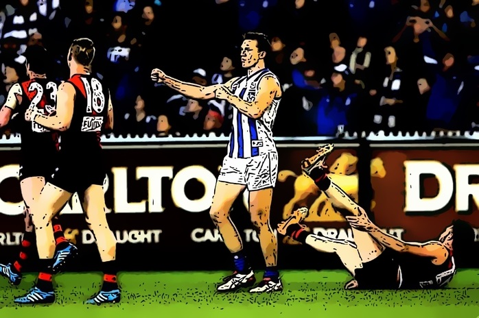 Drew Petrie channels his inner 'Frank the Tank' to help North Melbourne sink the Bombers in the 2014 Elimination Final. One of The Pinch Hitters Top Five Kangaroos Wins of the 21st Century.